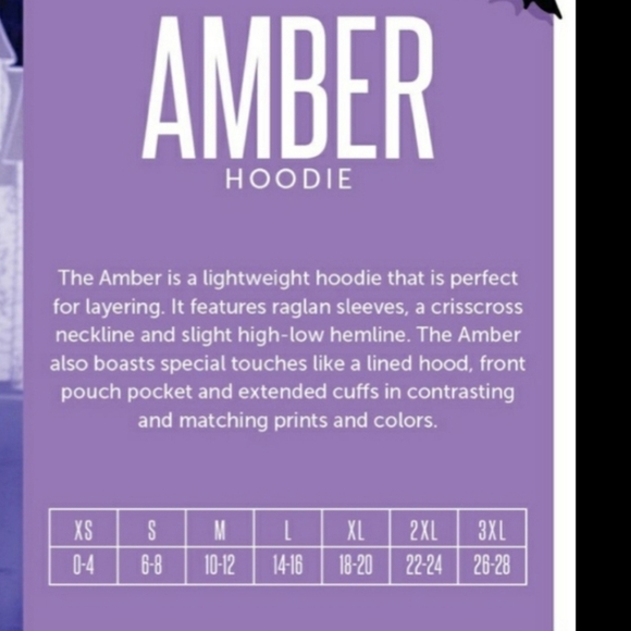 Lularoe Amber Womens Lightweight Pull Over Hoodie Kangaroo Pockets Plaid Sz S - Picture 12 of 12